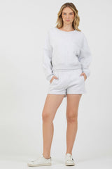 Grey Icicle Essential Fleece Crewneck | Vintage Havana Women