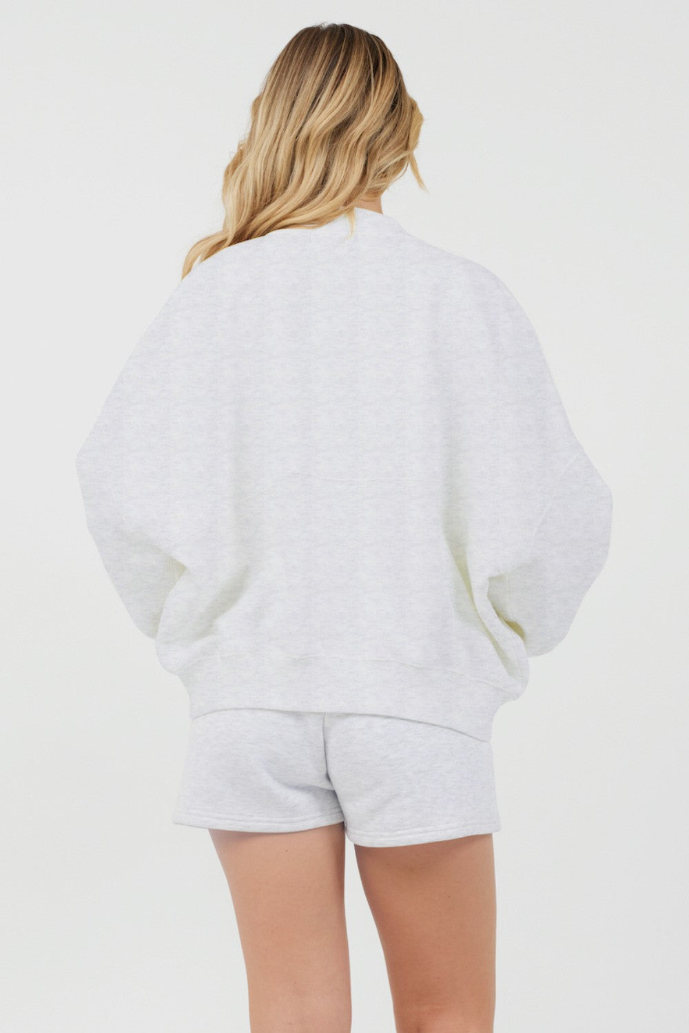Grey Icicle Essential Fleece Zip Up Bomber | Vintage Havana Women