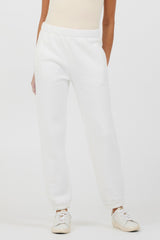 White Essentials Fleece Joggers | Vintage Havana Women