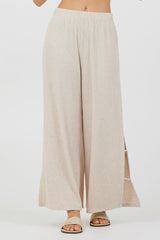 Heather Oatmeal Drapey Knit Cut Out Pants | Vintage Havana Women