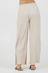 Heather Oatmeal Drapey Knit Cut Out Pants | Vintage Havana Women