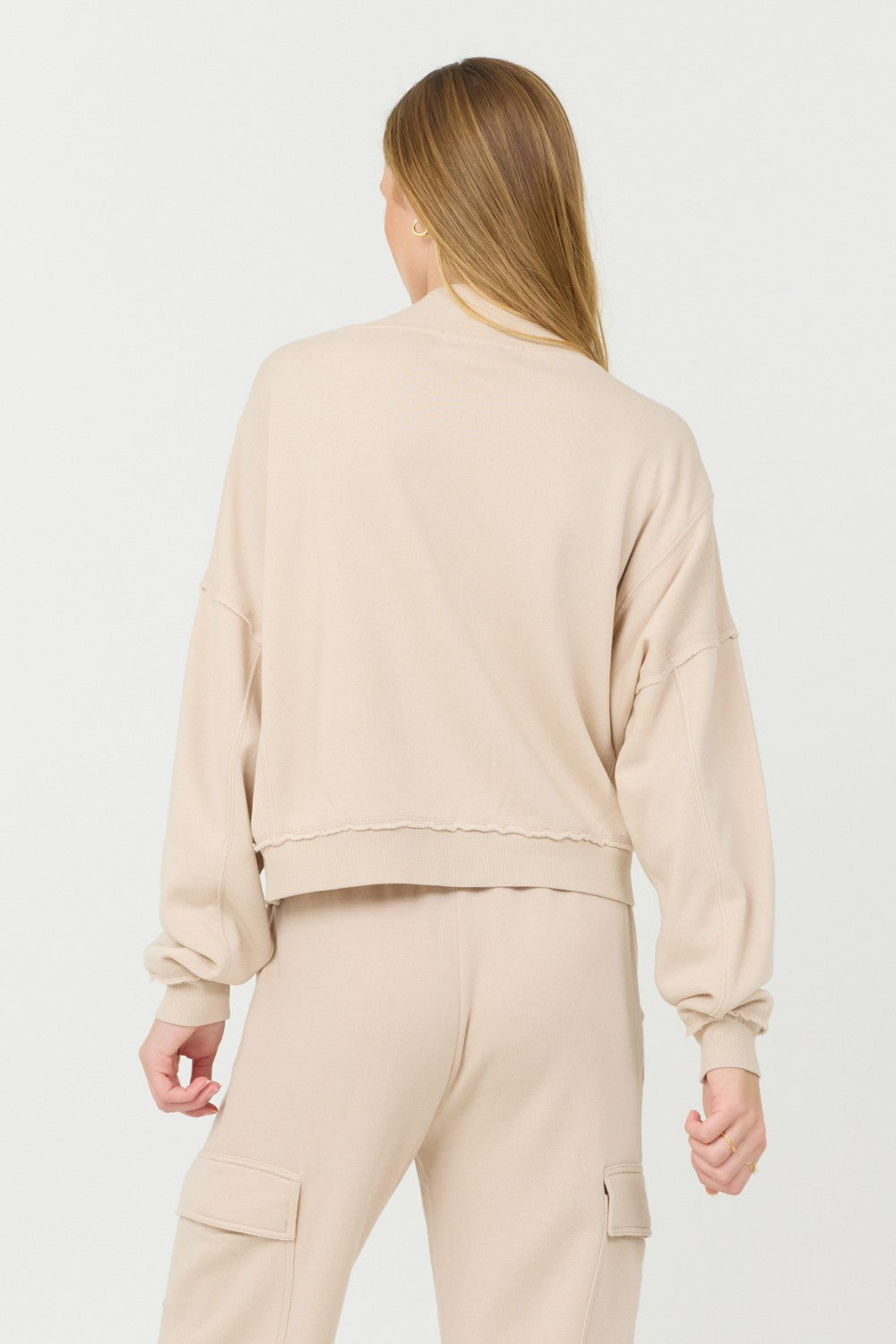 Vanilla Cream Cashmere Fleece Quarter Zip | Vintage Havana Women