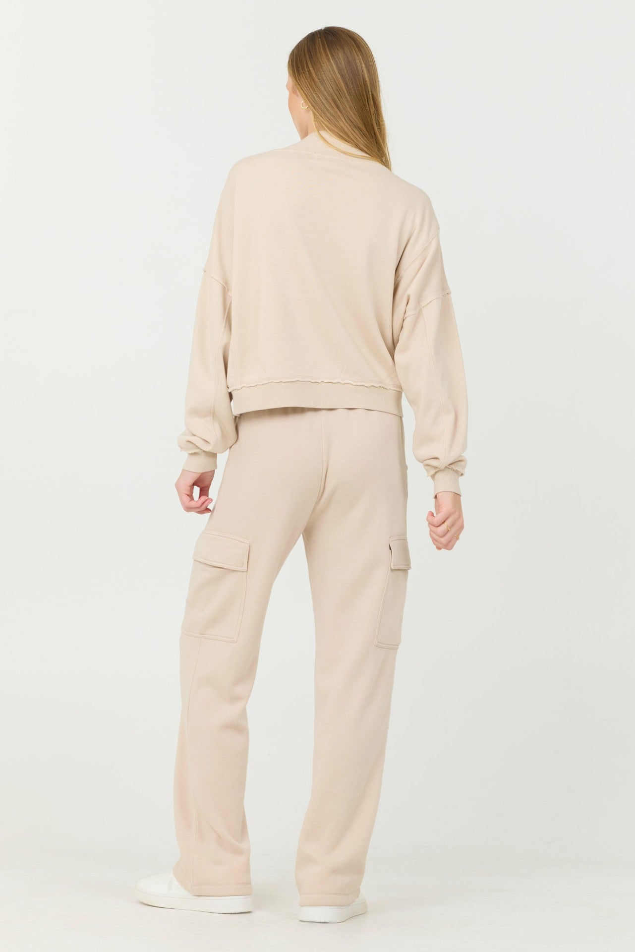 Vanilla Cream Cashmere Fleece Quarter Zip | Vintage Havana Women
