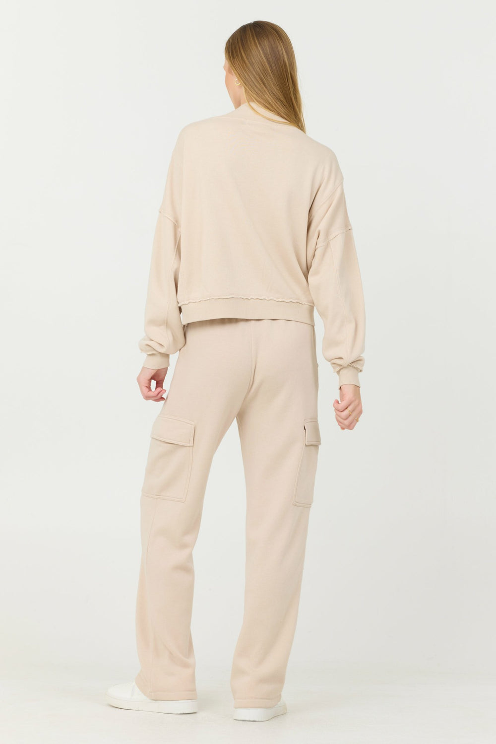 Vanilla Cream Cashmere Fleece Quarter Zip | Vintage Havana Women