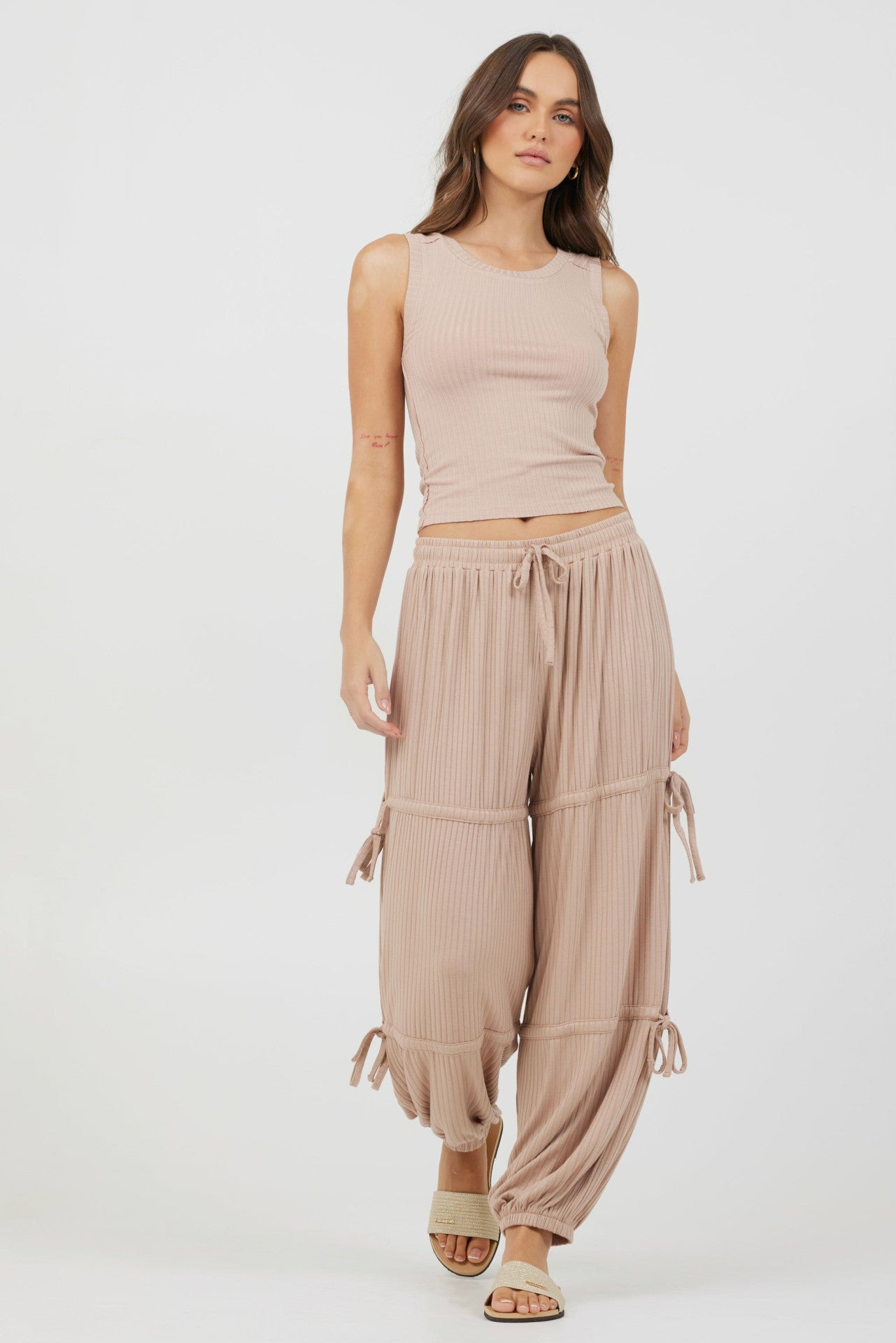 Nude Wide Rib Fitted Tank | Vintage Havana Women
