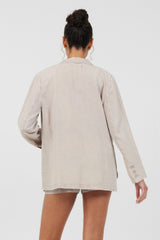 Khaki Tencel Blazer | Vintage Havana Women