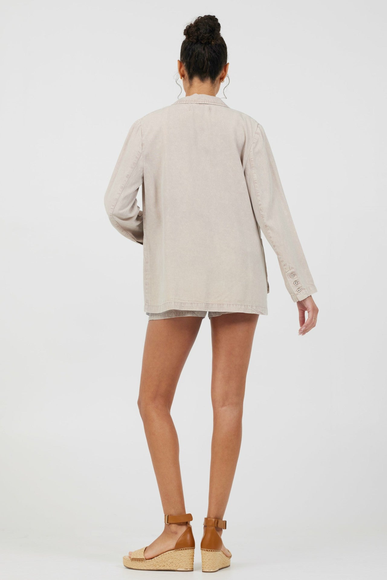Khaki Tencel Blazer | Vintage Havana Women