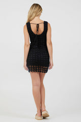 Black Open Crochet Dress | Vintage Havana Women