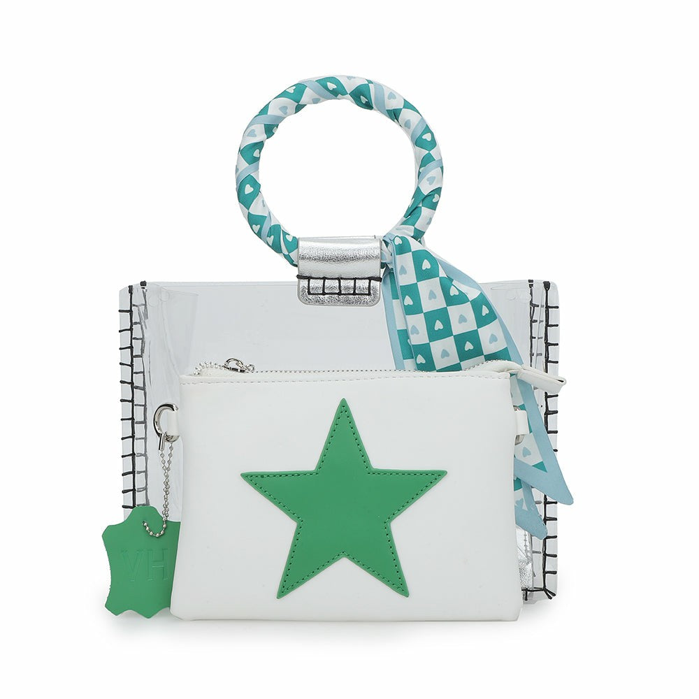 MINI MOLLY - SCARF WHITE GREEN | Vintage Havana Women
