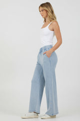 Washed Denim Terry Fleece Pant | Vintage Havana Women