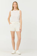 White Open Crochet Shorts | Vintage Havana Women