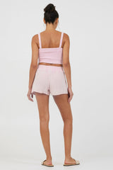Washed Pink Gauze Cropped Tank | Vintage Havana Women