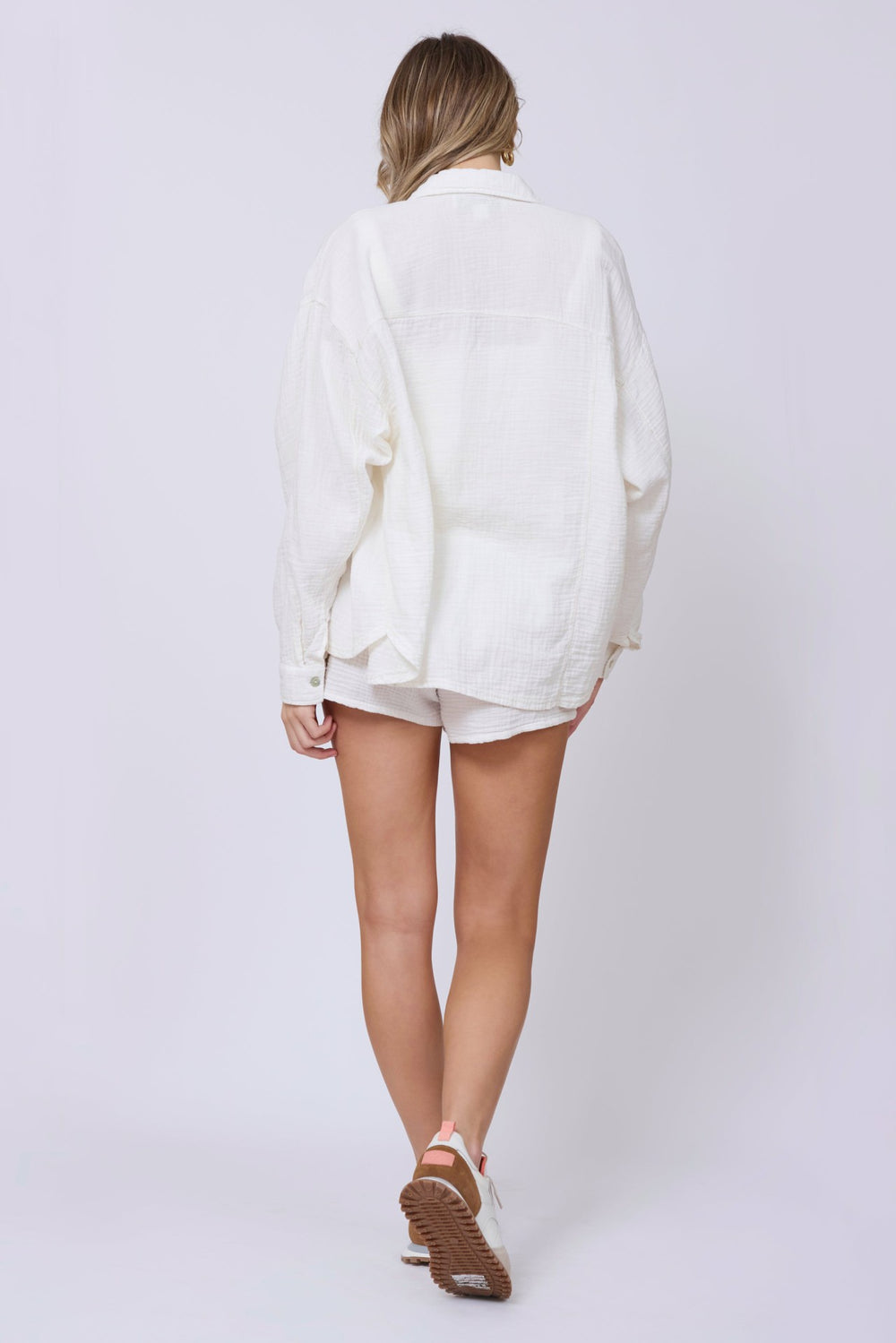 Washed White Gauze Button Up | Vintage Havana Women