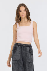 Soft Pink Seamless Tank Top | Vintage Havana Women
