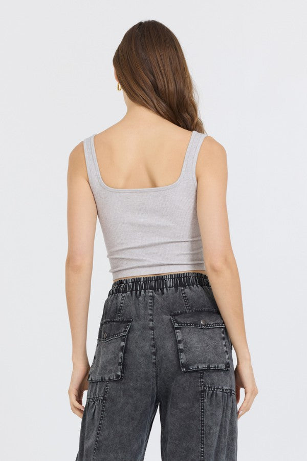 Heather Grey Seamless Tank Top | Vintage Havana Women