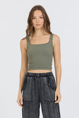 Olive Seamless Tank Top | Vintage Havana Women
