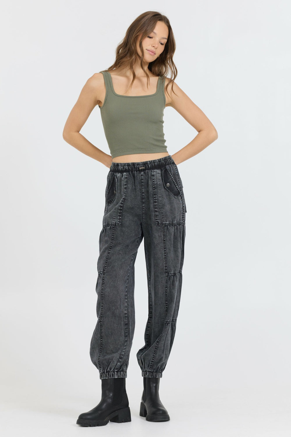 Olive Seamless Tank Top | Vintage Havana Women