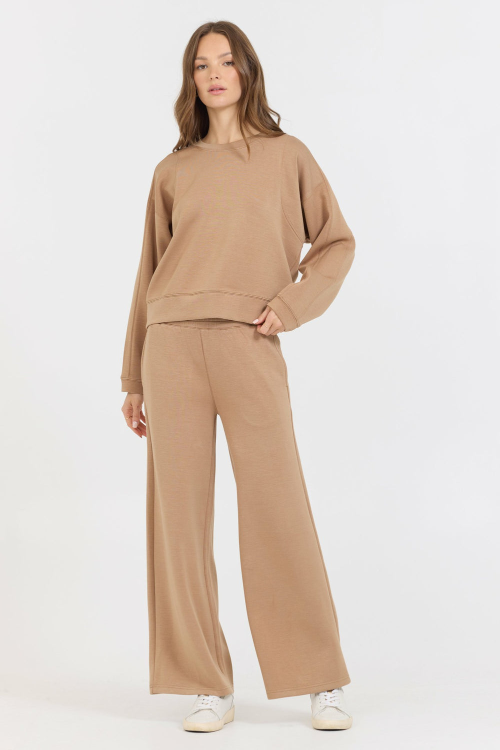 Caramel Cloud Fleece Crewneck | Vintage Havana Women