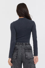Washed Mountain Seamless Mock Neck Top | Vintage Havana Women