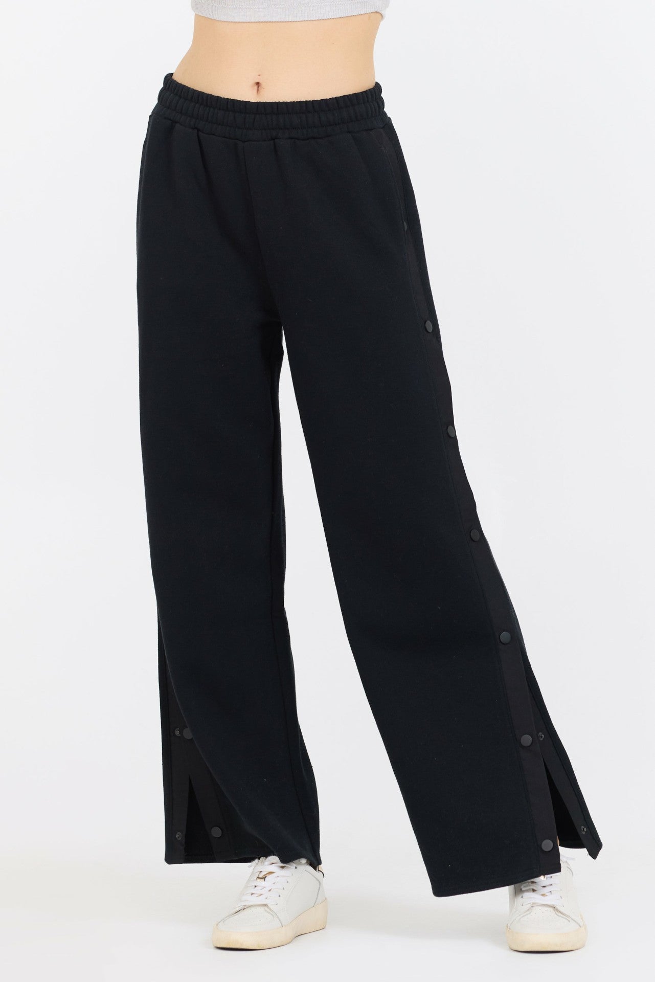 Black Brushed Snap Pant | Vintage Havana Women