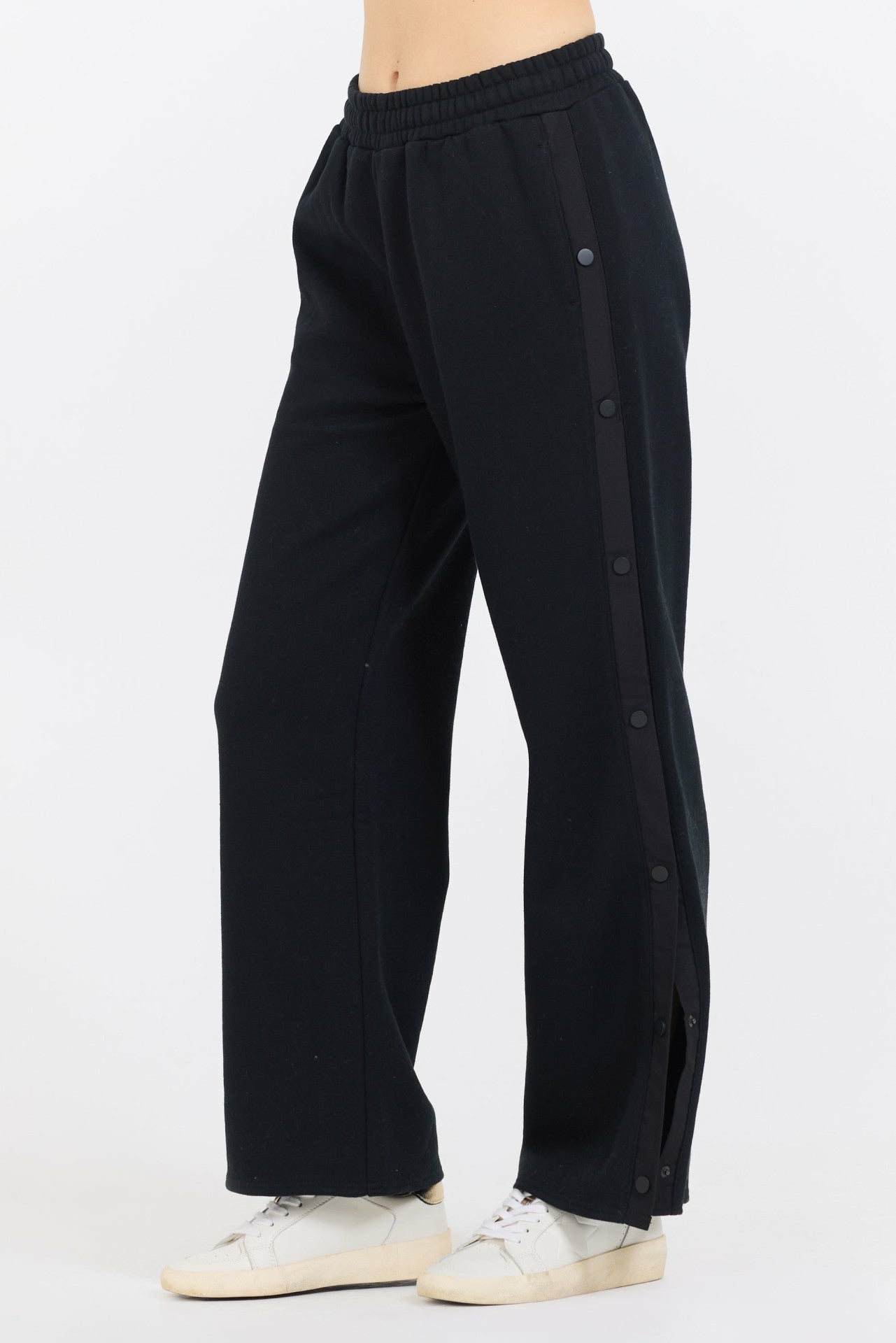 Black Brushed Snap Pant | Vintage Havana Women