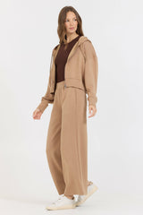 Caramel Cloud Fleece Crop Zip Up | Vintage Havana Women