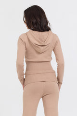 Salted Caramel Slim Fit Knit Zip Up | Vintage Havana Women
