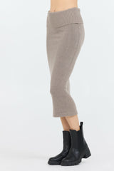 Stone Grey Knit Midi Skirt | Vintage Havana Women