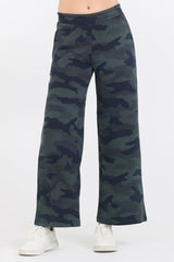 Onyx Camo Printed Cloud Fleece Flare Pant | Vintage Havana Women