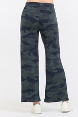 Onyx Camo Printed Cloud Fleece Flare Pant | Vintage Havana Women