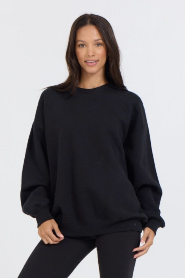 Black Proweave Crewneck | Vintage Havana Women