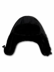 FUR TRAPPER HAT - BLACK | Vintage Havana Women