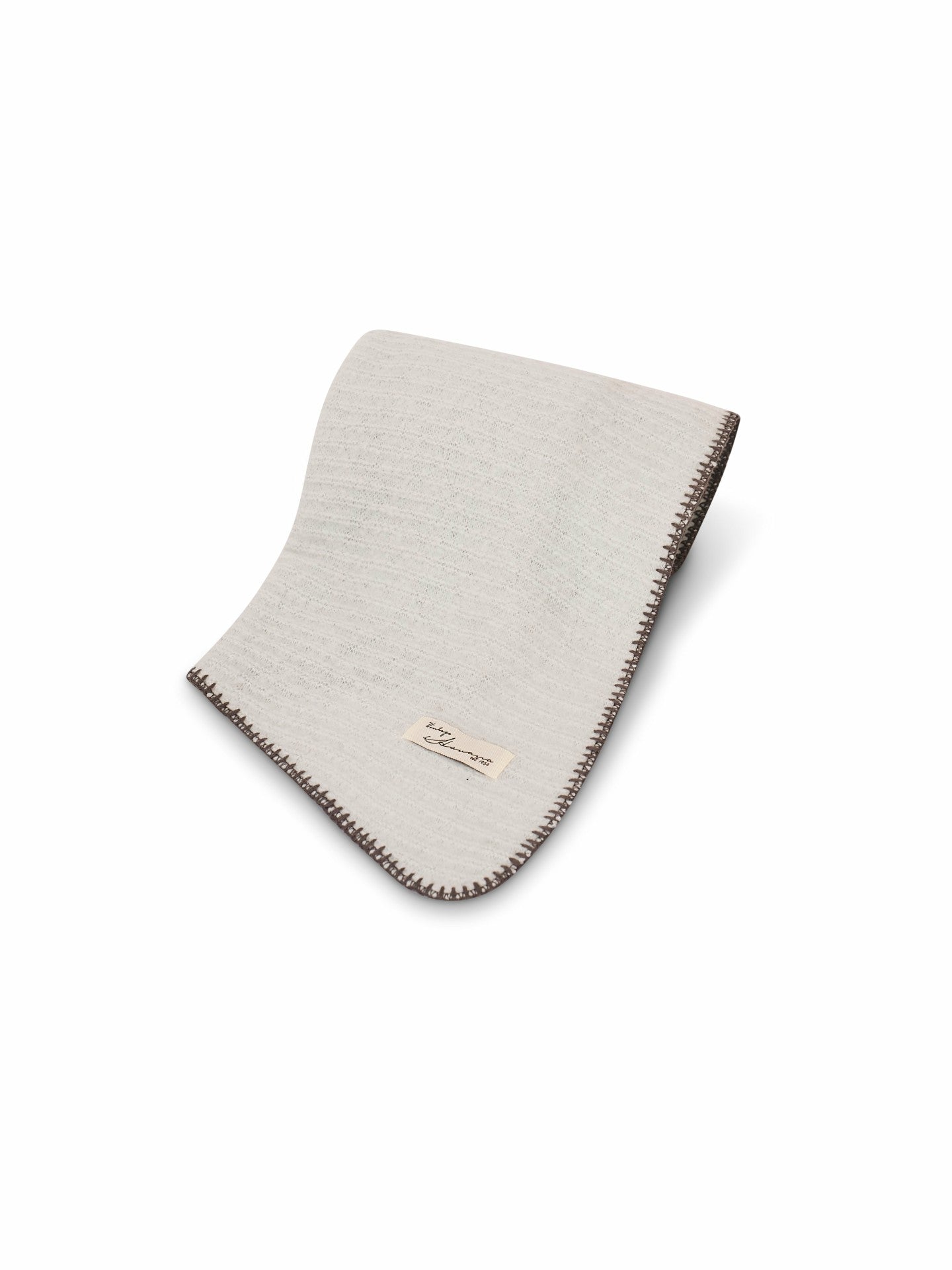 BLANKET STITCH KNIT SCARF - GREY/CHARCOAL | Vintage Havana Women