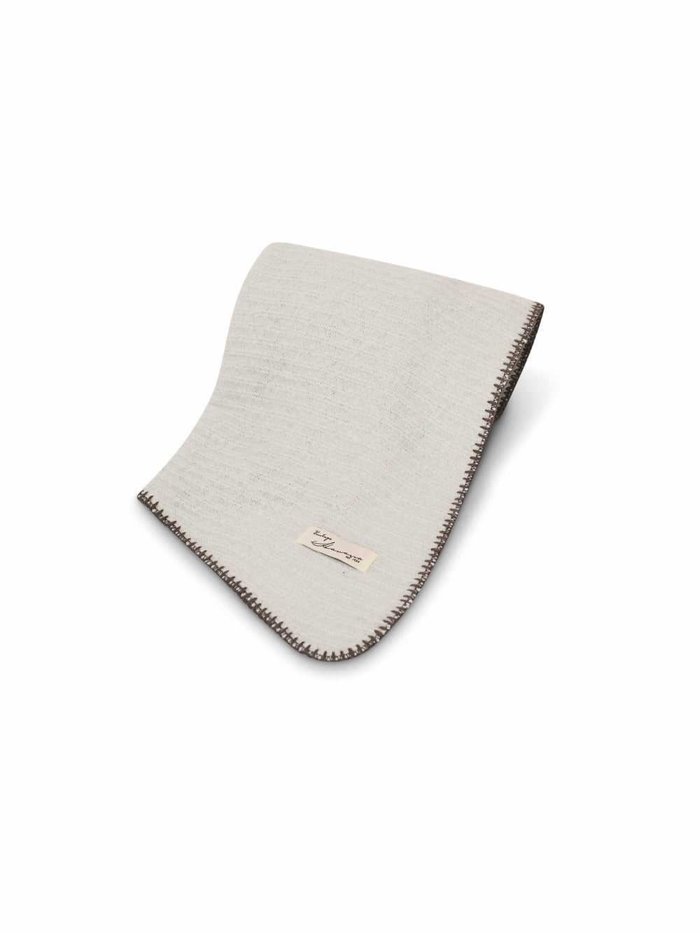 BLANKET STITCH KNIT SCARF - GREY/CHARCOAL | Vintage Havana Women