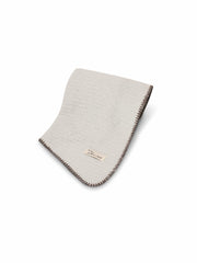 BLANKET STITCH KNIT SCARF - GREY/CHARCOAL | Vintage Havana Women