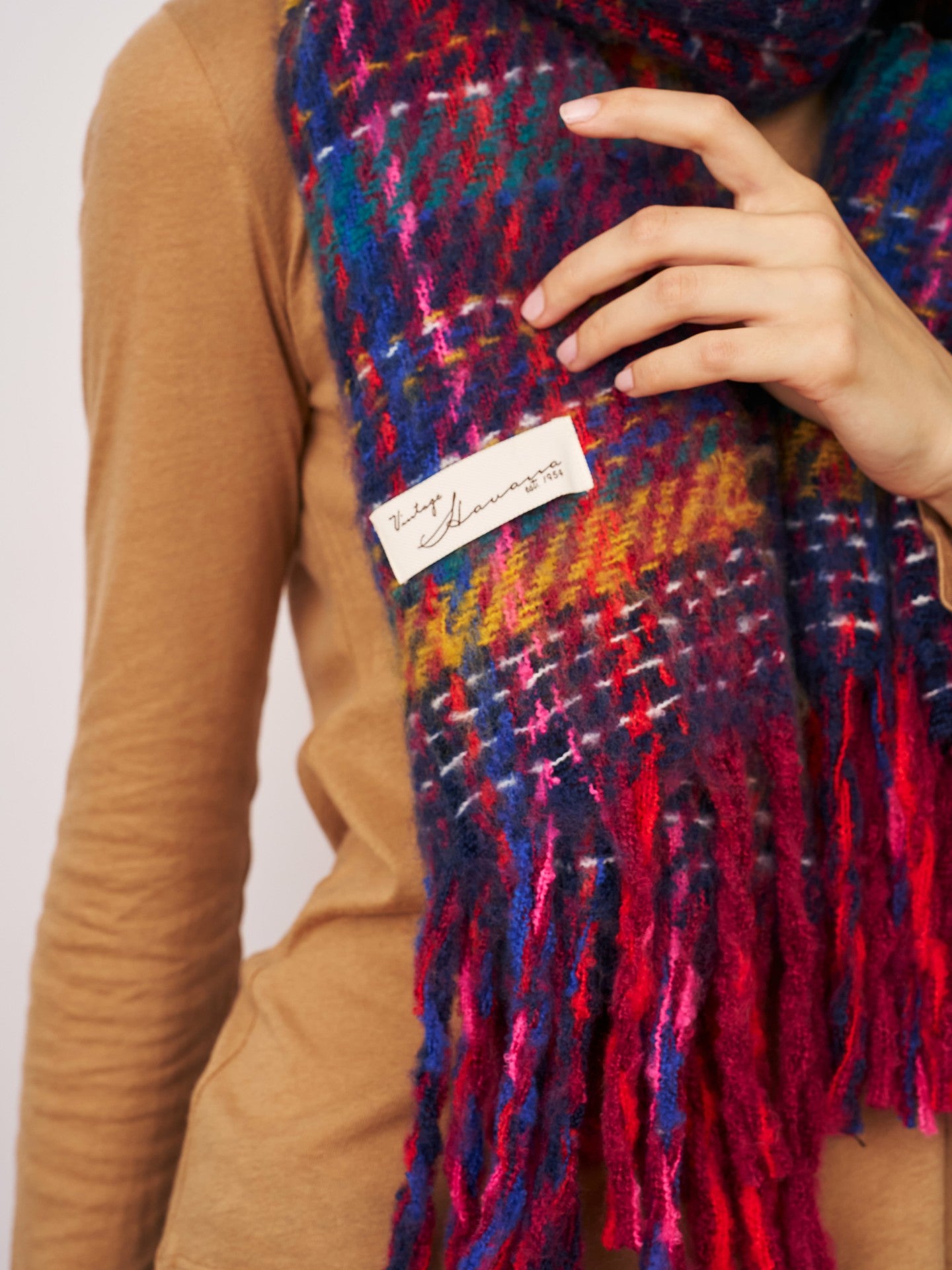 BRUSH SCARF - PINK MULTI | Vintage Havana Women