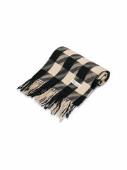 HOUNDSTOOTH TASSEL SCARF - BLACK | Vintage Havana Women