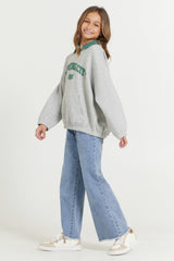 Kids Hunter Green and Grey NYC Oversized Polo | Vintage Havana Women