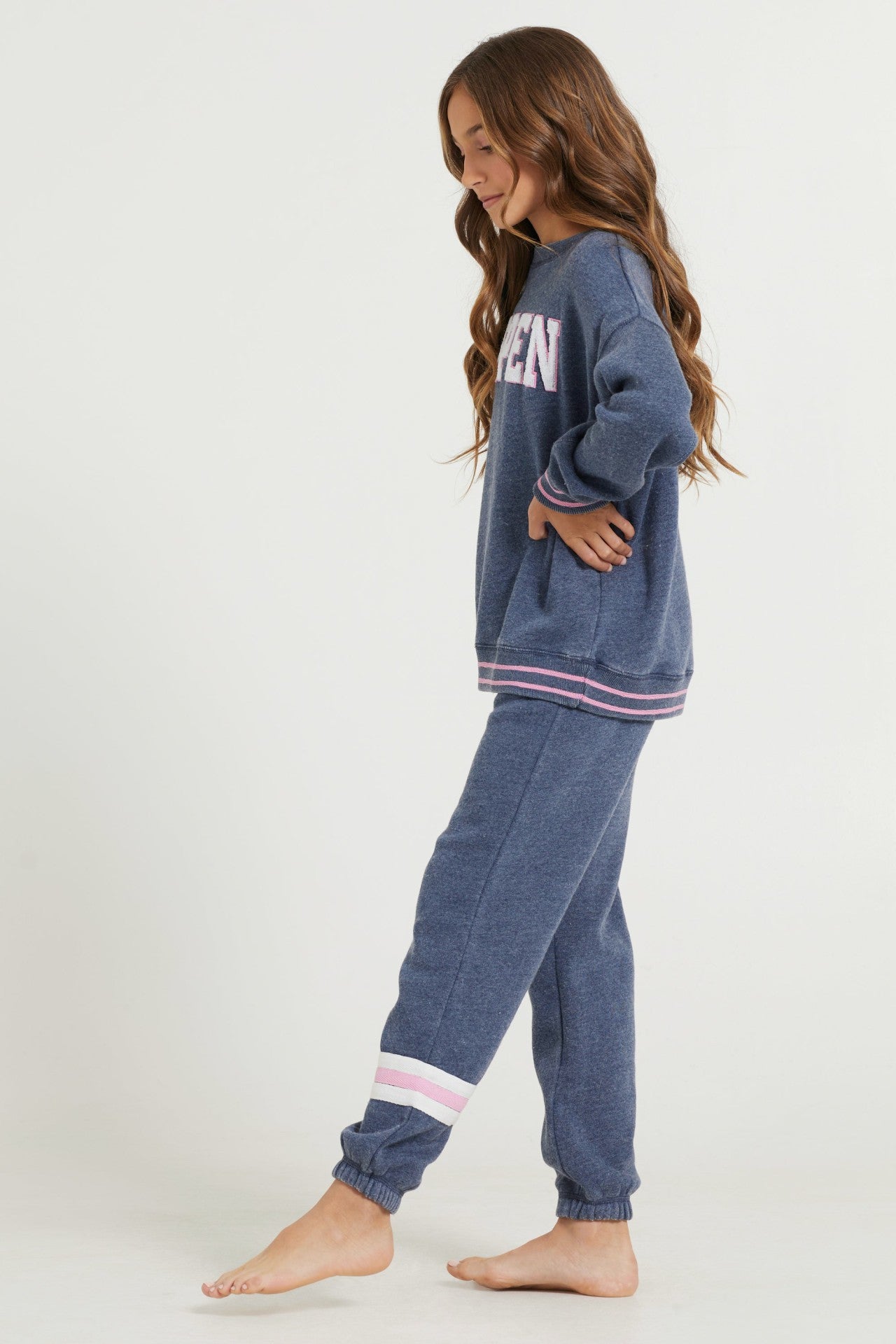 Kids Navy Aspen Patch Crew | Vintage Havana Women