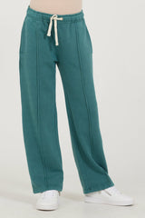 Kids Teal Pintuck Wide Leg Pants | Vintage Havana Clothing