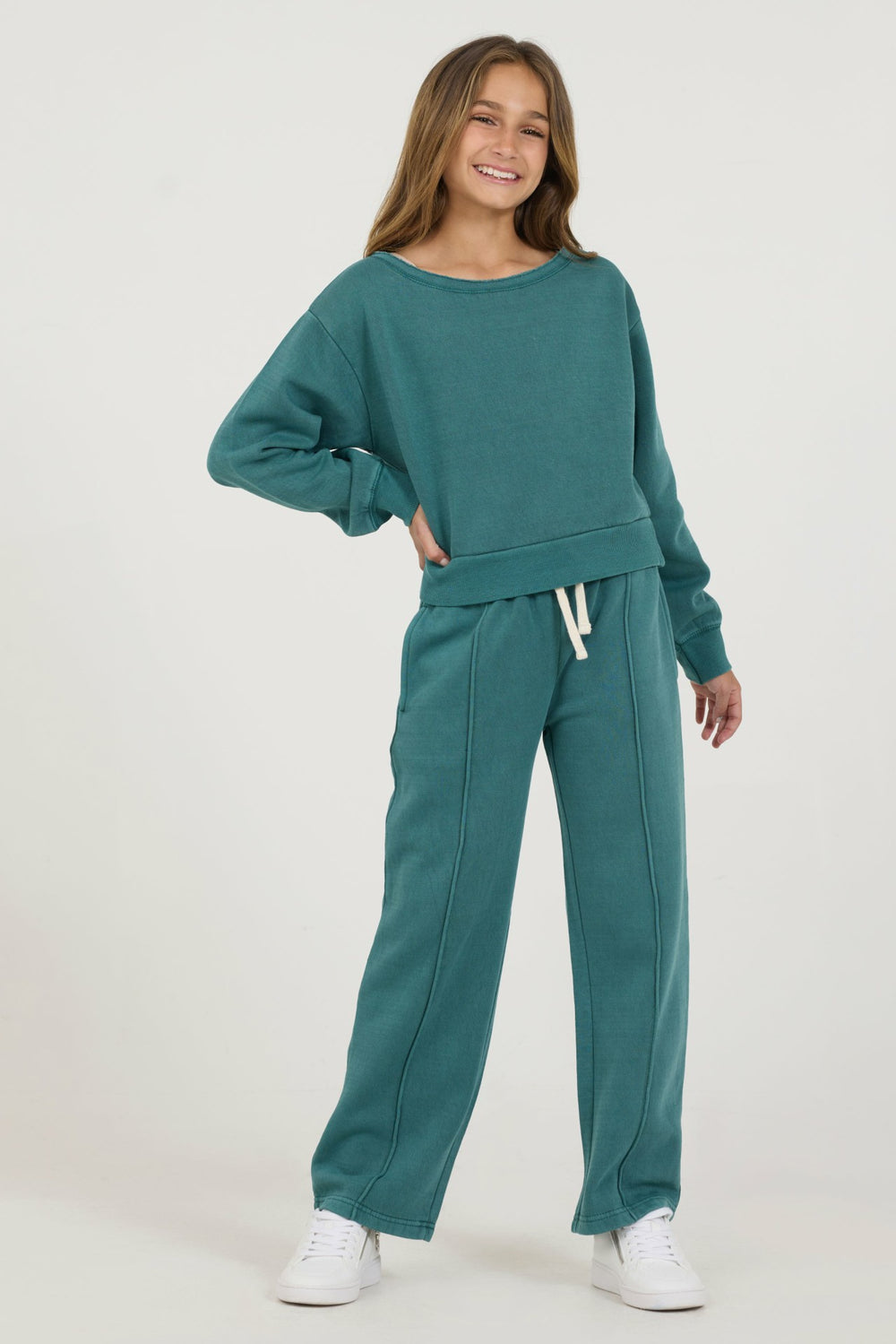 Kids Teal Off Shoulder | Vintage Havana Clothing