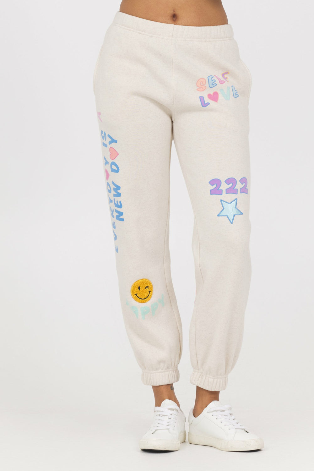 Printed Surf Wash Jogger with Patches | Vintage Havana Women