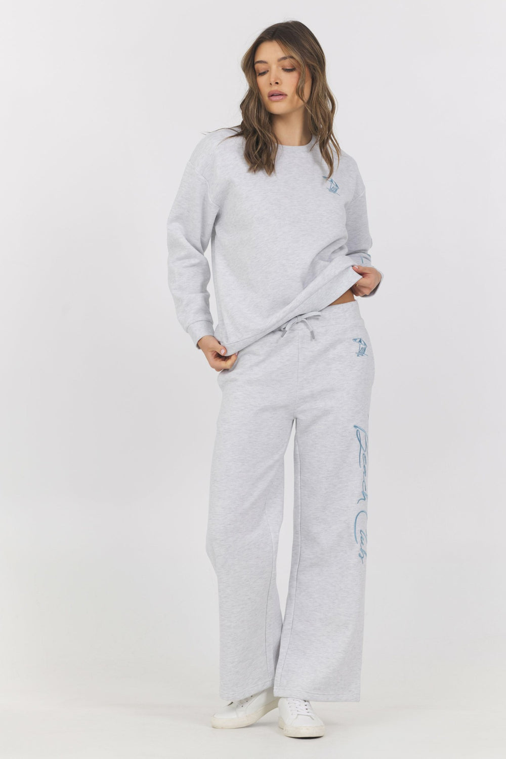Embroidered Garment Dye Crew | Vintage Havana Women