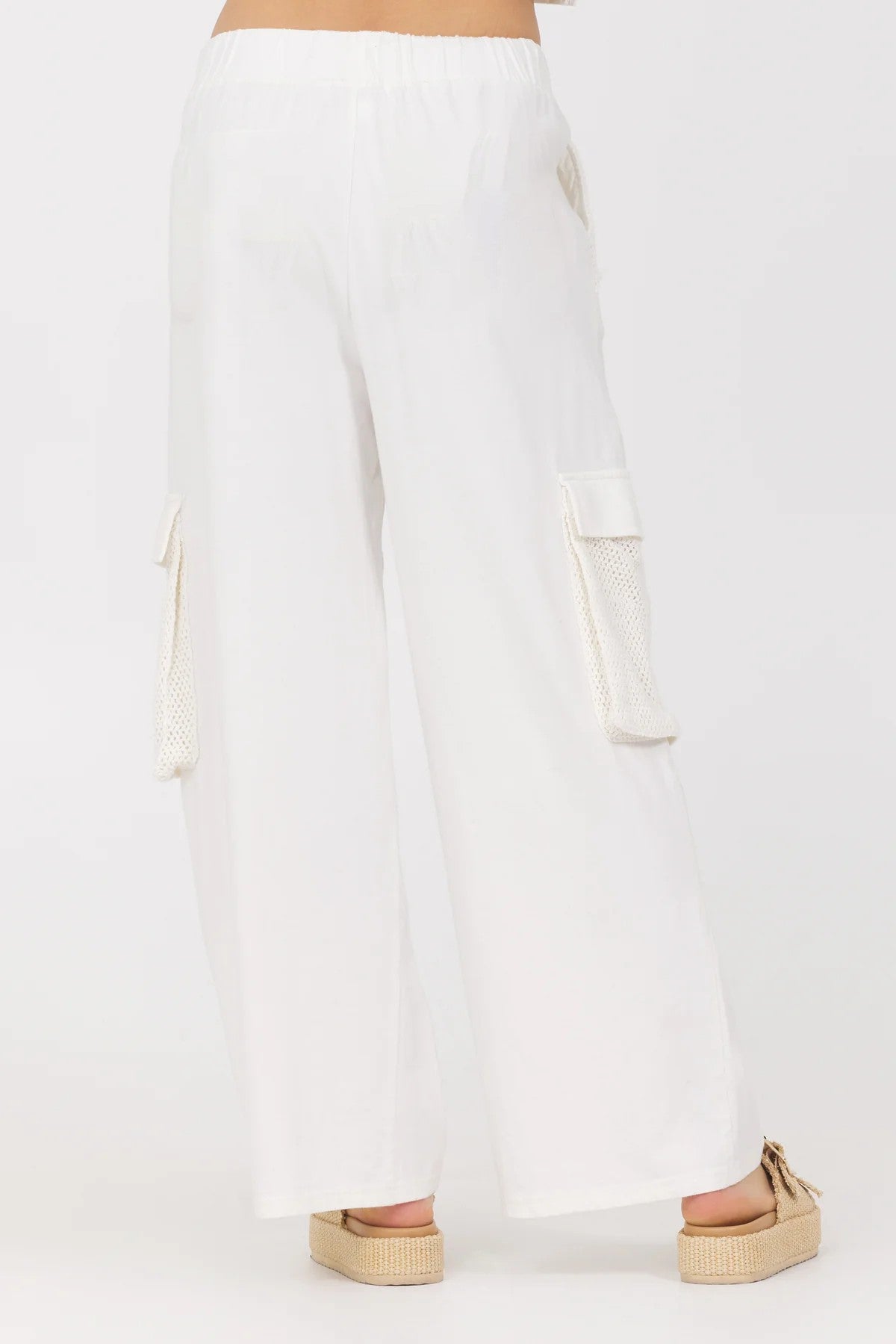 Jersey Knit Open Crochet Cargo Pants | Vintage Havana Women