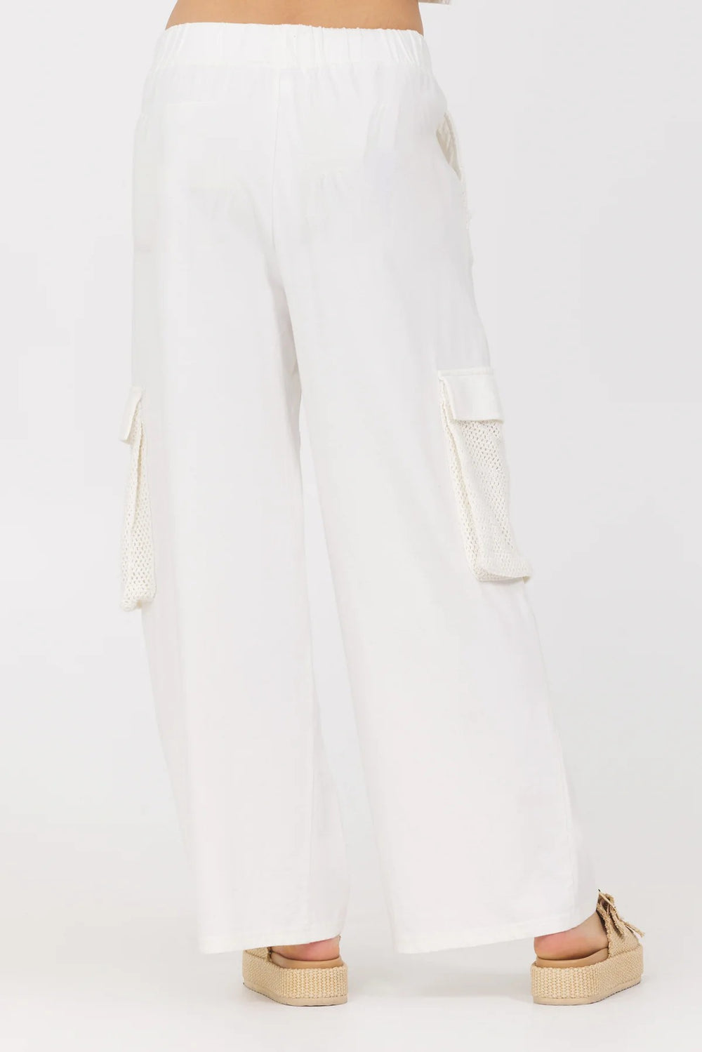 Jersey Knit Open Crochet Cargo Pants | Vintage Havana Women