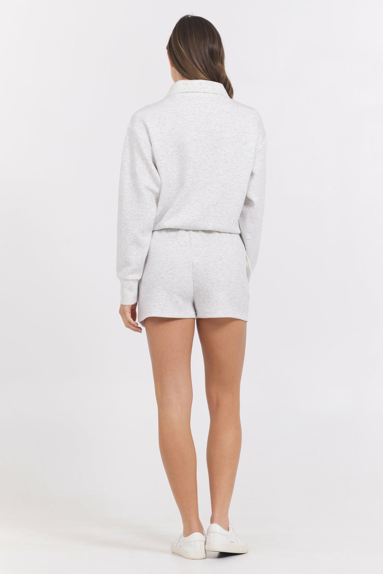 Varsity Grey Cloud Quarter Zip | Vintage Havana Women