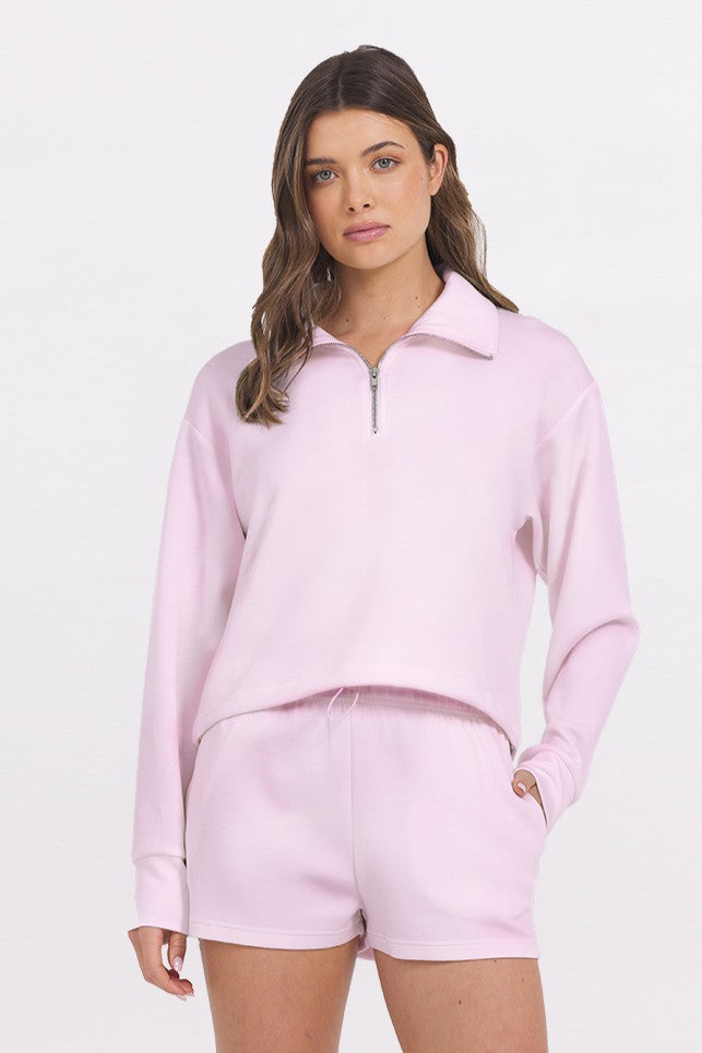 Paradise Pink Cloud Quarter Zip | Vintage Havana Women