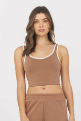 Toffee White Cloud w/ Piping Tank | Vintage Havana Women