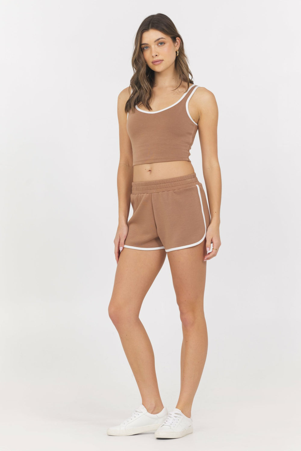 Toffee White Cloud w/ Piping Tank | Vintage Havana Women