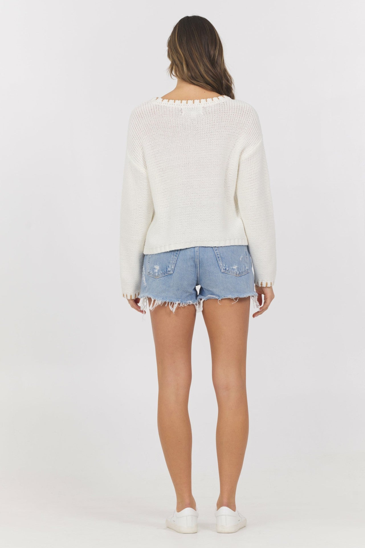Long Sleeve Sweater w/ Embroidery "Beach" | Vintage Havana Women